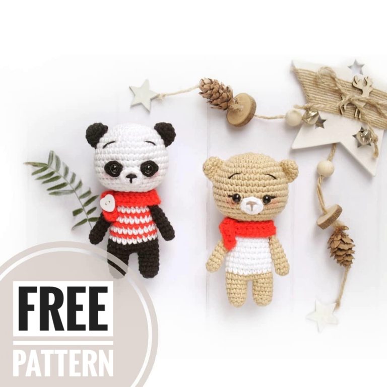 Amigurumi Crochet Bear and Panda Free Pattern