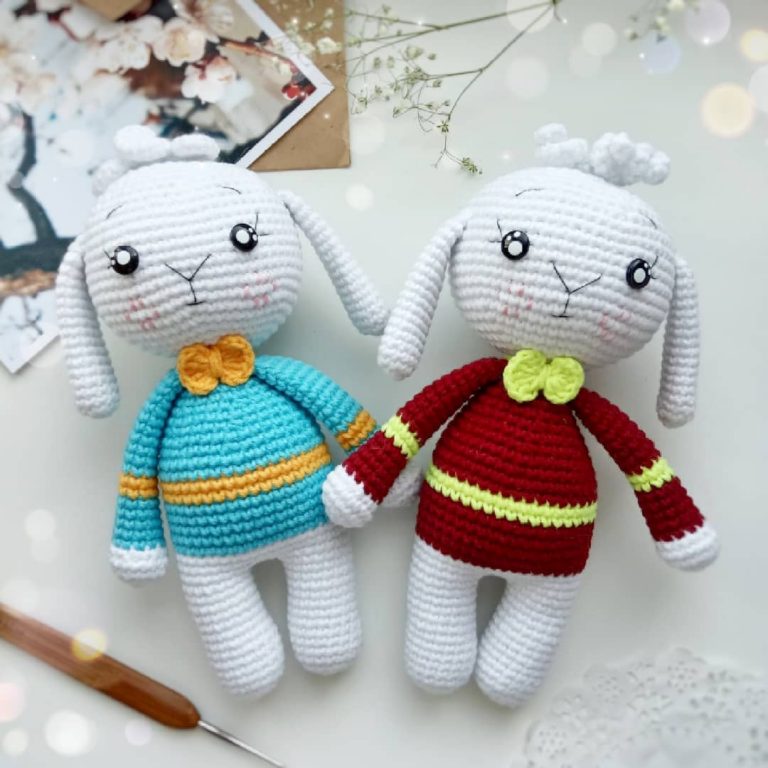 Amigurumi Crochet Bunny in Sweater Free Pattern