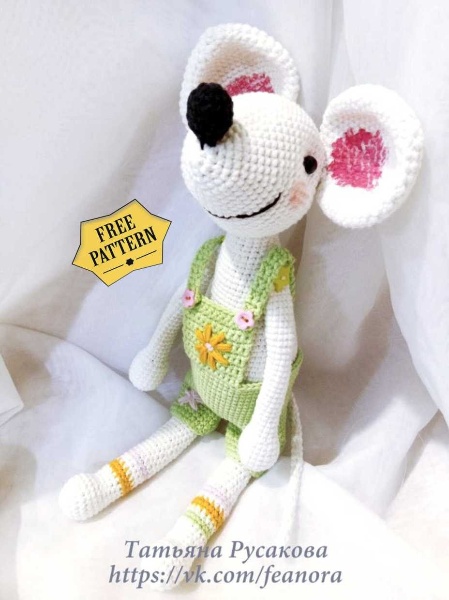 Amigurumi Naughty Mouse Crochet Free Pattern