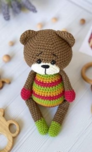 Amigurumi Rainbow Teddy Bear Free Pattern
