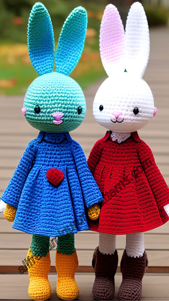 Amigurumi Bunny Couple English Pattern