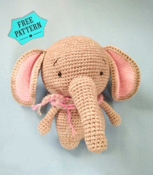 Amigurumi Tiny Elephant Free Crochet Pattern