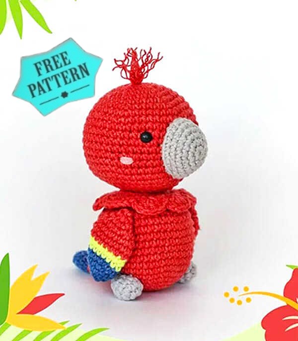 Baby Parrot Bird Amigurumi Crochet Free Pattern