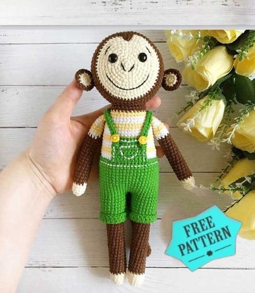 Crochet Monkey Dudu Amigurumi Free Pattern