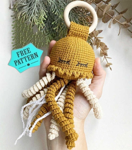 Crochet Baby Rattle Amigurumi Free Pattern