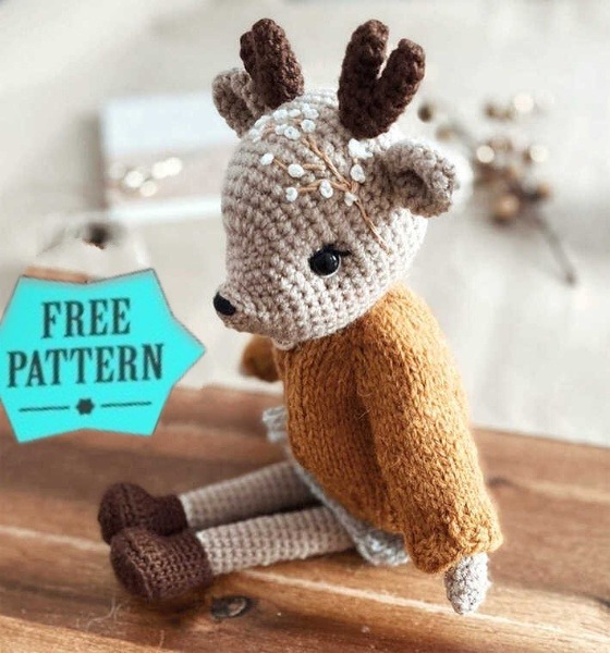 Crochet Deer Gazal Free Amigurumi Pattern